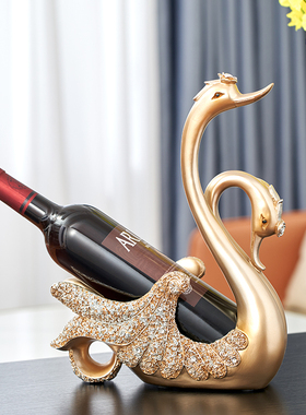 创意红酒架摆件家居客厅电w视柜酒柜装饰品葡萄酒架欧式轻奢