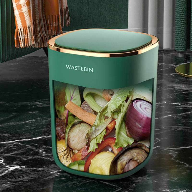 智能感应垃圾桶家用客厅r电动带盖收纳桶厨房卧室轻奢自动翻盖纸