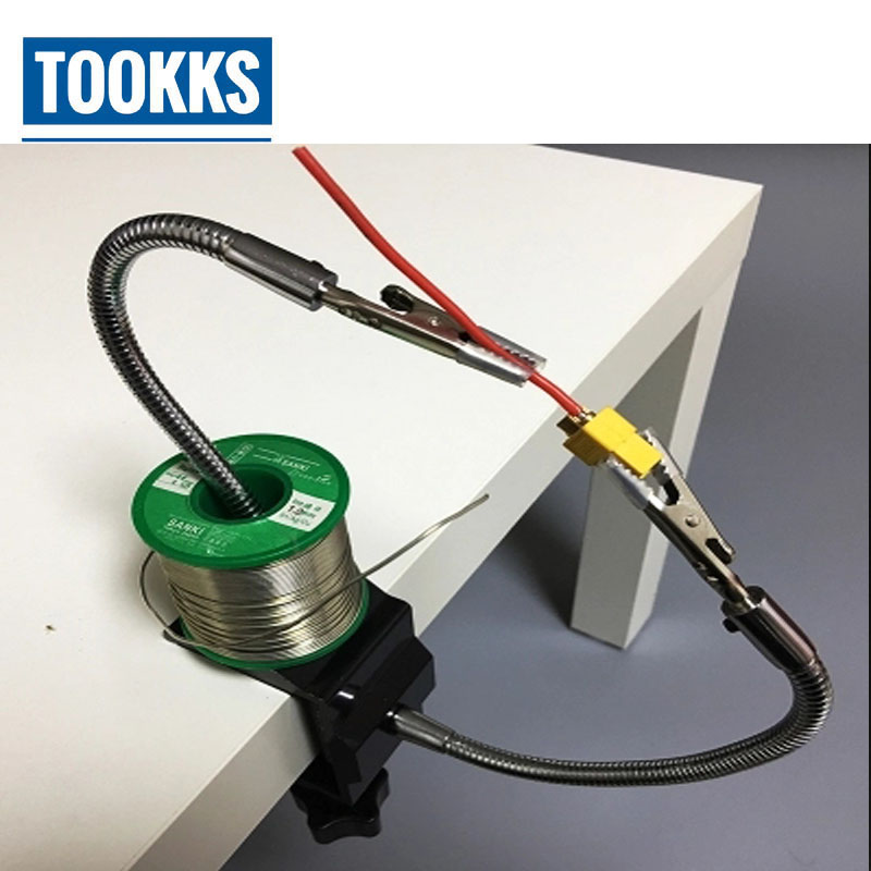 加厚万向金属臂焊台夹具电烙铁z支架 电子电路板修夹具桌架双臂