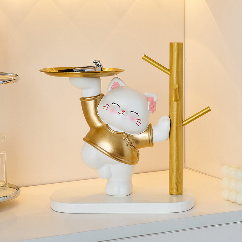 创意招财b入门钥匙收纳摆件入户玄关家用客厅电视柜酒柜装饰品