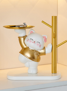 创意招财b入门钥匙收纳摆件入户玄关家用客厅电视柜酒柜装饰品