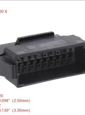 TE D1200 X卡20位母头 1-1903131-0  带固定扣 原装正品 可直拍