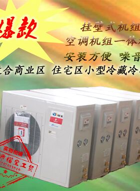 空调式一体机全封闭压缩机壁挂式风冷机组3P/4/5P/6P冷凝器侧出风