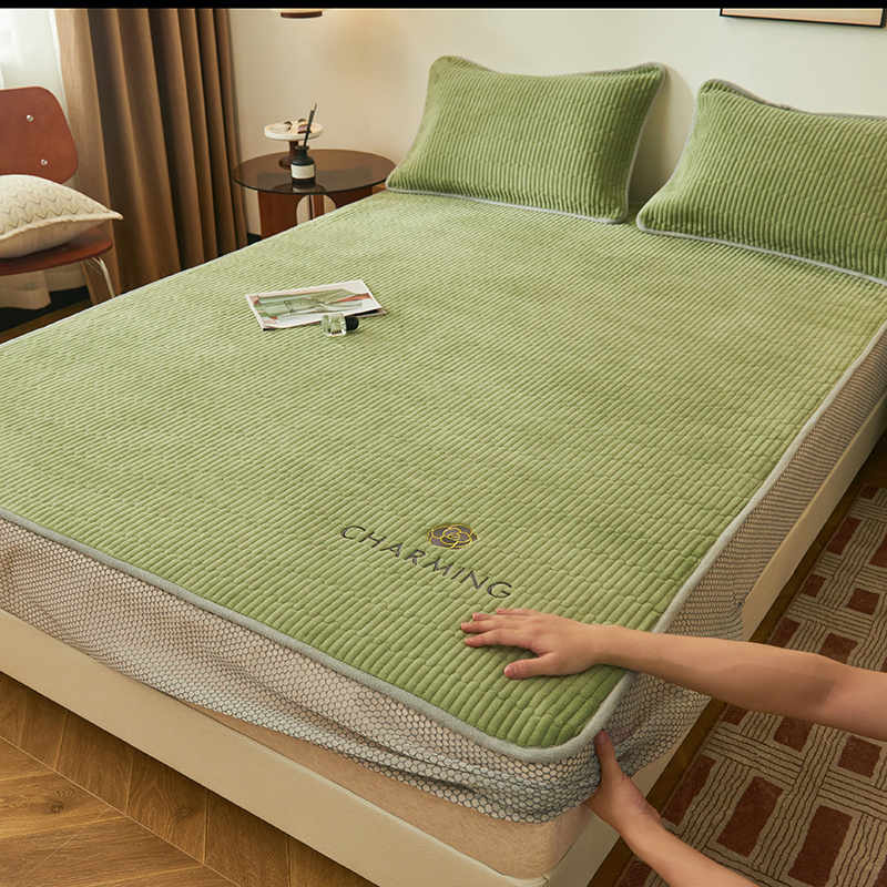床笠单件防滑防尘水洗棉床w套罩新款床单全包席梦思床包床垫春秋