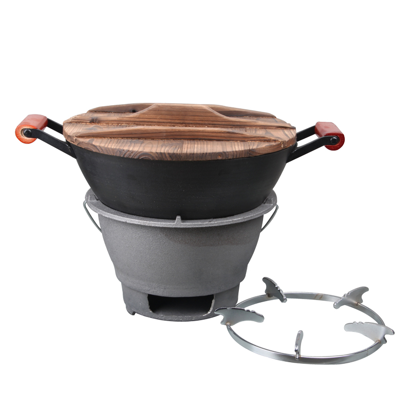 铸铁炉生铁碳炉家用圆形烧烤炉铸铁炉篦子风炉P炭炉老式烤炉木炭