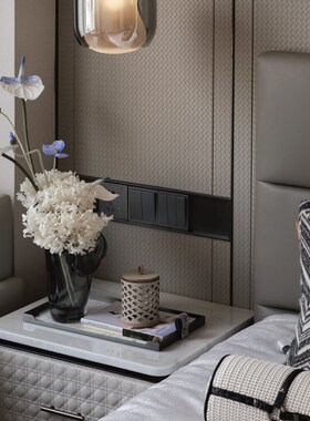 样板房客厅茶几收纳托盘装饰花瓶玄关边柜成品U花艺轻奢装饰品