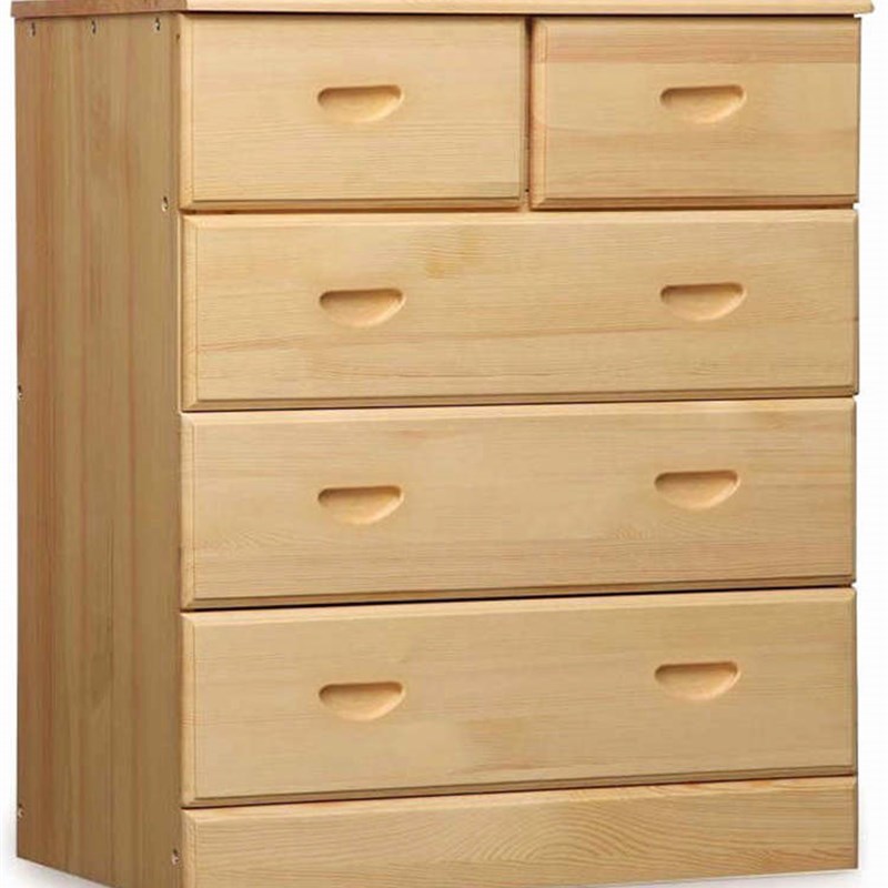 加厚实木五斗柜收纳柜子卧室储物柜轻奢简约客厅T抽屉式松木五斗