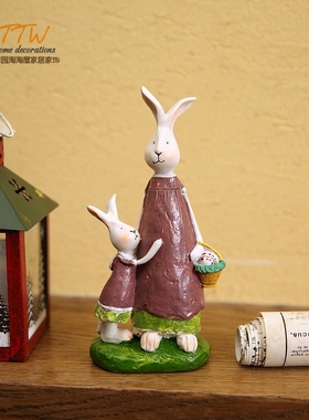 可爱的森林兔  树脂摆件X 家居装饰