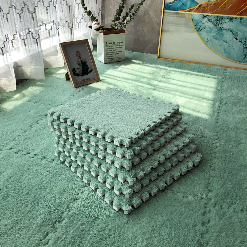 地毯卧室全铺床边毯毛绒泡沫垫子拼F接地垫客厅榻榻米垫少女地板