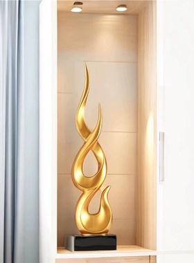 酒店大堂客厅壁龛装饰品工艺品酒柜E高廋细长竖款大号玄关艺术摆