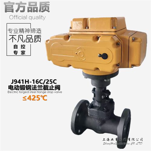J941H-16C/25C电站高温蒸汽A105锻钢15电动20法兰25截止阀DN32 40