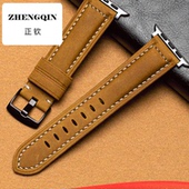 适用iwatchs10苹果手表表带applewatch9 1代疯马皮爱马