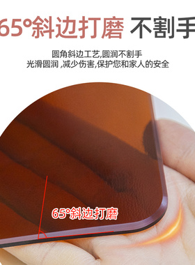 桌面咖色磨砂餐桌垫茶几桌布防水防油免洗防烫pPvc软玻璃厚水晶板