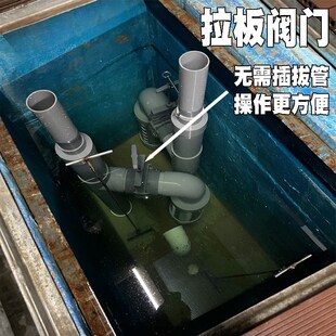 锦鲤鱼池沉淀仓双层H管帆布t池地缸过滤管件75发散管110分散水流