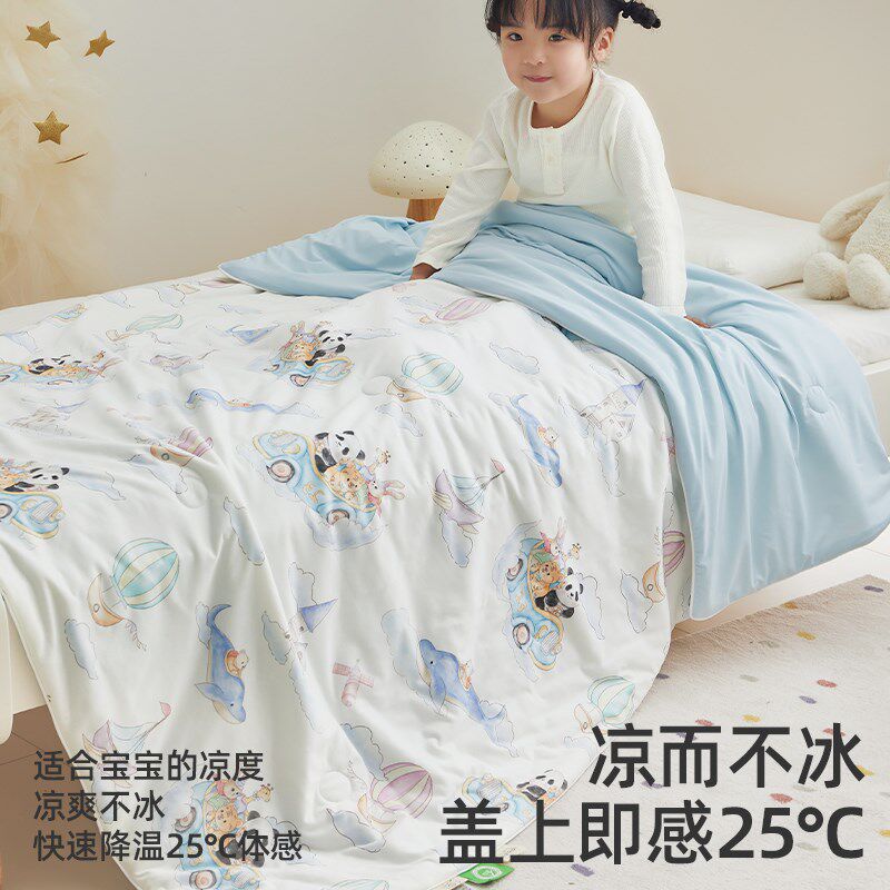 2025新款儿童卡通夏凉被空调被幼儿G园被子薄小被芯可机洗a类标准