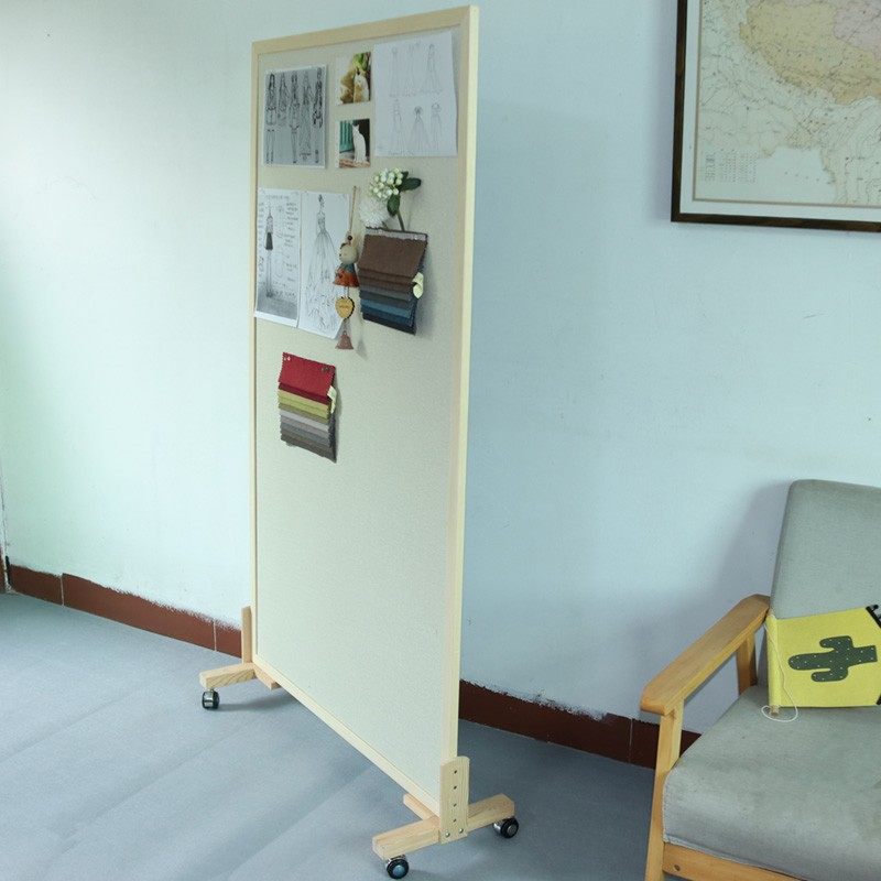 落地屏风软木板立式移动万向轮支架愿景板布告栏灵感X板梦想板定