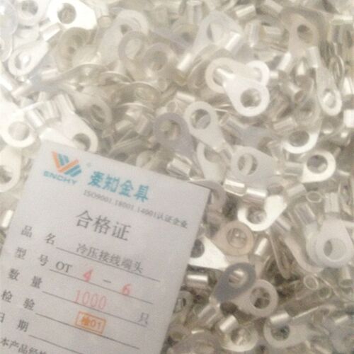 OT4-6 1000只/包 圆型冷压裸接线端头/接线端子/OZT冷压端子
