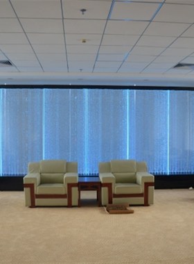 水幕墙屏风大f型亚克力气泡墙流水造景鱼缸客厅水景隔断装饰酒柜