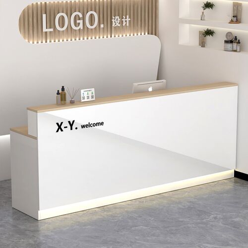 前台桌接待台迎宾台简p约现代定制服装店理发店收银台柜台吧台桌