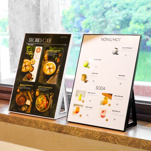 亚克力餐饮菜单价目台牌展示立牌