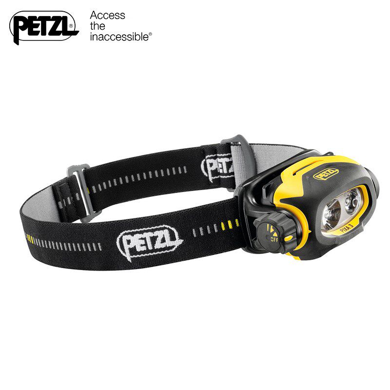 PETZL攀索PIXA3三防IP67头灯LED消防救援防水头灯5号电池A010头盔