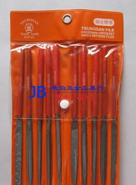 正品中日合资 壶三TSUBOSAN 4*180mm 10支套装 塑柄整形锉 SNF40