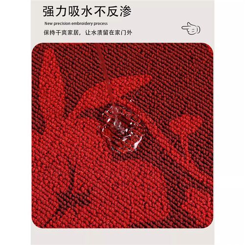 蛇年红色b入户门地垫高级大门口防滑脚垫耐脏免洗别墅加厚橡胶门