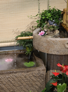 庭院装饰假山流水摆件循环水景观阳台鱼L池造景喷泉户外花园水缸