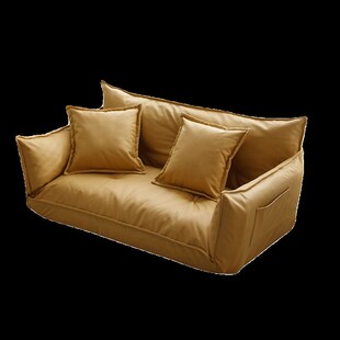 懒人沙发双人小户型科技布卧室榻榻米I日式阳台地垫式折叠小沙发