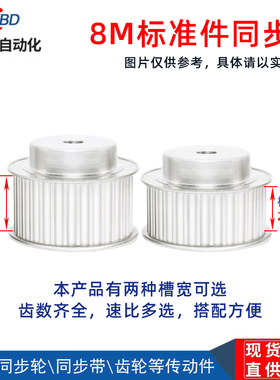 同步轮8M52/8M54/8M55/8M56/8M6I0齿 凸台 工艺孔 槽宽27/32