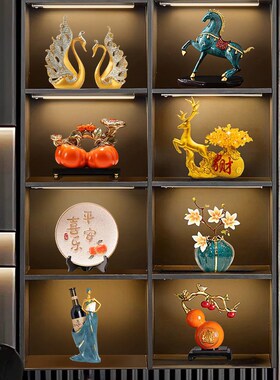 现代酒柜装饰品h摆件轻奢高档客厅高端大气上档次家居电视柜工艺