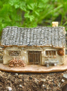 田园乡村老房子摆件小模型桌面创A意微景观造景庭院客厅送朋友礼