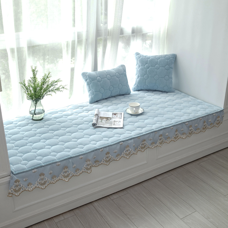 加厚飘窗垫窗台垫定做北欧防滑法兰绒客厅卧M室榻榻米垫子阳台垫