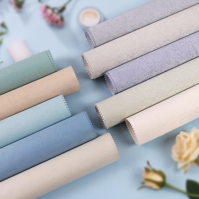 2022无缝墙布全屋现代简约高精密壁布高K级感客厅卧室奶咖米黄背