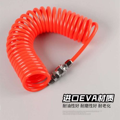 全国包邮弹簧气管空压机接头泵PU螺旋管8mm高压伸缩软管气枪专用