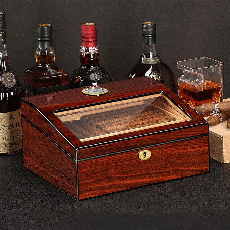 雪茄保湿盒便携恒湿专业红色烟盒子雪松木雪茄箱古巴雪茄盒进口