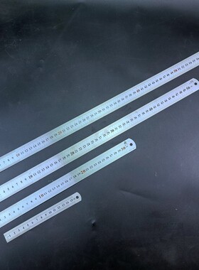 钢直尺直板尺15cm30cm50cm钢板尺教学办公测量用直尺加厚量具