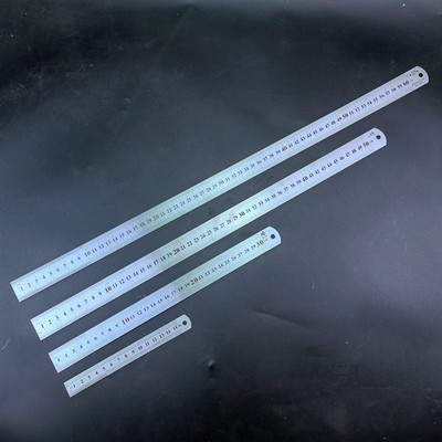 钢直尺直板尺15cm30cm50cm钢板尺教学办公测量用直尺加厚量具