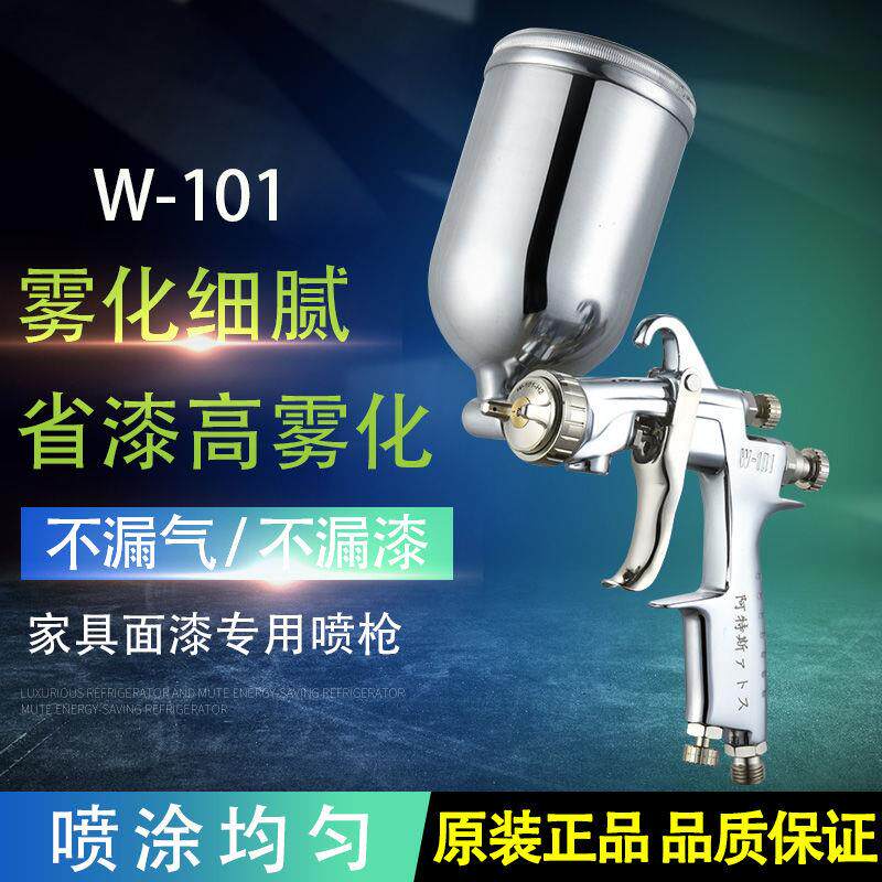 进口阿特斯w-101汽车喷漆枪钣金家俱面漆补漆气动油漆涂料喷枪