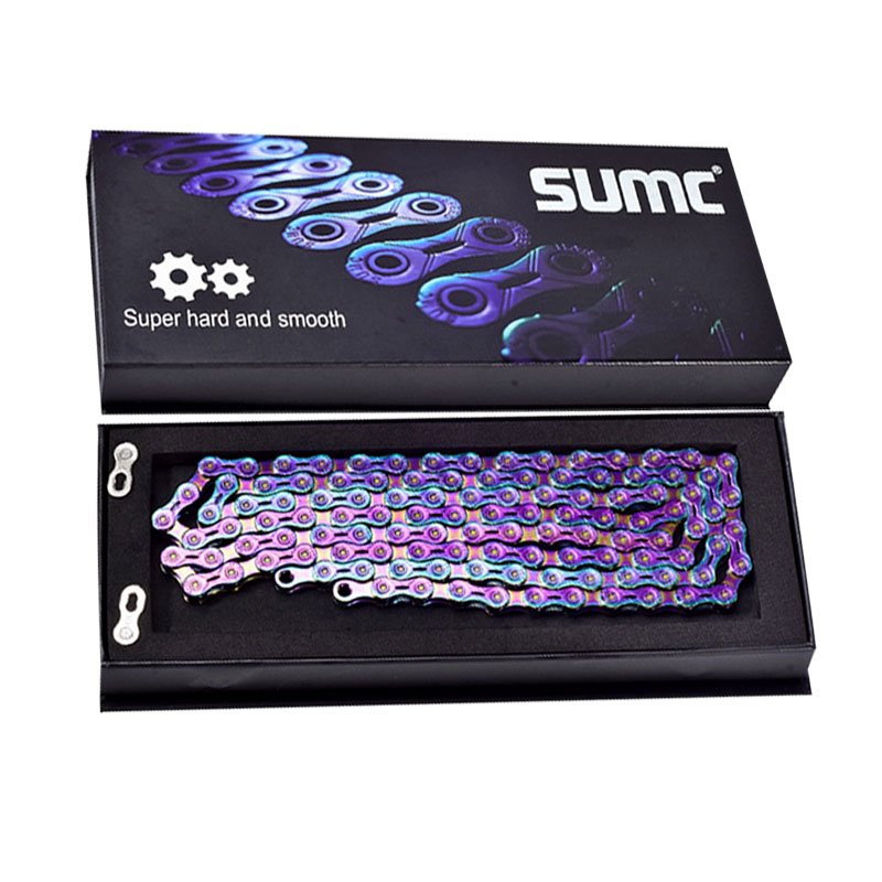 S 山地公路自行车链条 9S 10SB 11S12速炫彩半镂空单车赛车链子