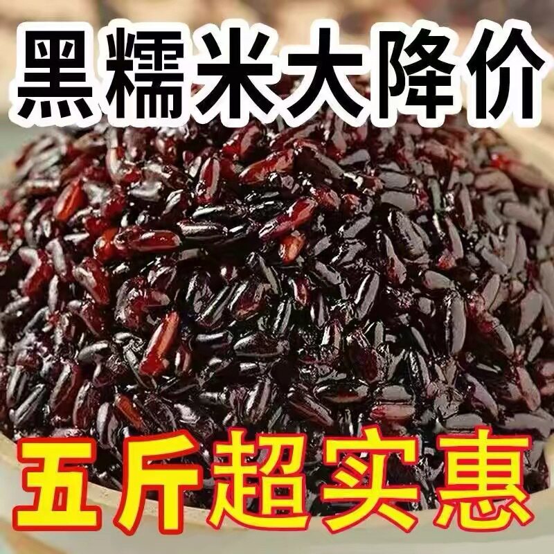 5斤正宗东北血糯米紫米新米包粽子饭团奶茶店黑糯米杂粮煮粥米饭