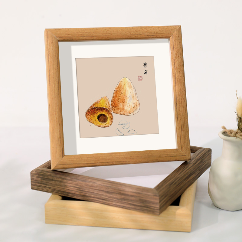中空画框a装裱实木立体相框摆台挂墙正方形6寸六7七8照片外框定制