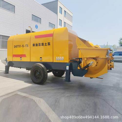 拖式混凝土输送泵柴油机混泥土地泵DHBT砼泵厂家