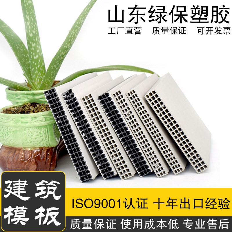 工厂定制绿色建材PP中空现浇模板可使用60次以上915*U1830塑料模
