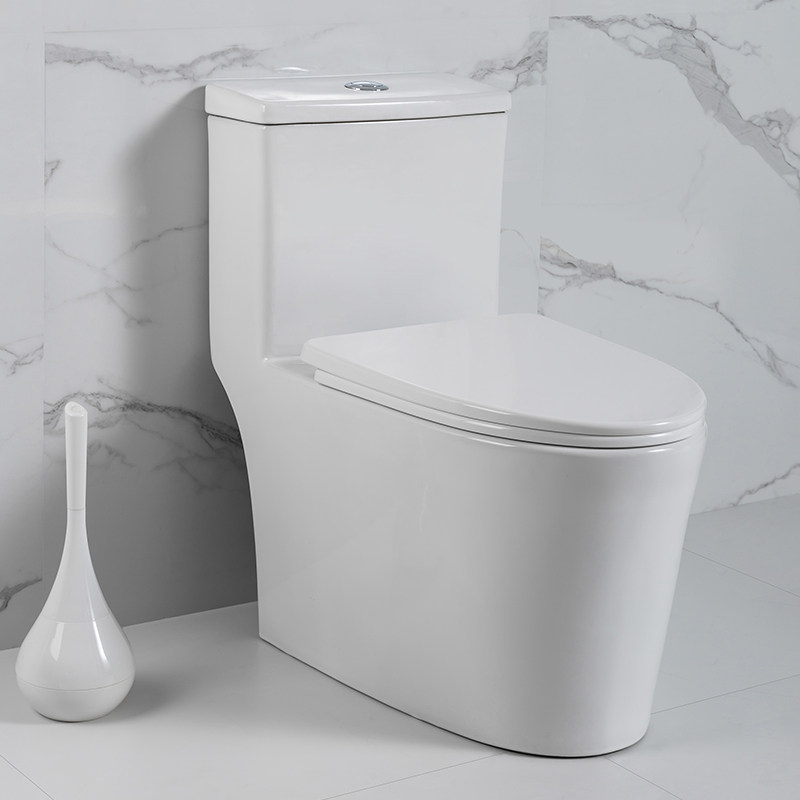 家用卫生间抽水马桶超漩虹吸式大口径冲水防堵普通坐便器缓冲排水