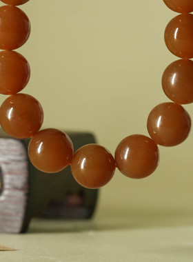 婵秋（珠宝）YW2912和田玉唐玉圆珠手串