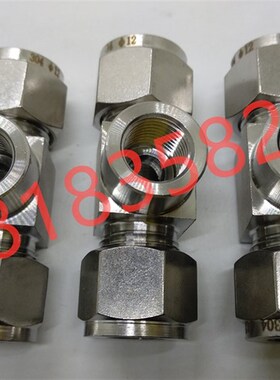 304不锈钢卡套内丝三通终端接头压力表三通T型G内螺纹M10*1-8MM