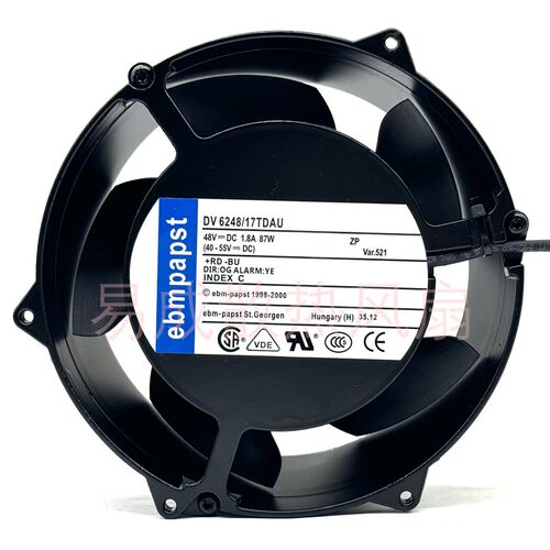 ebmpapst DV 6248/17TDAU 48V DC 1.8A 87W德国原装进口散热风扇