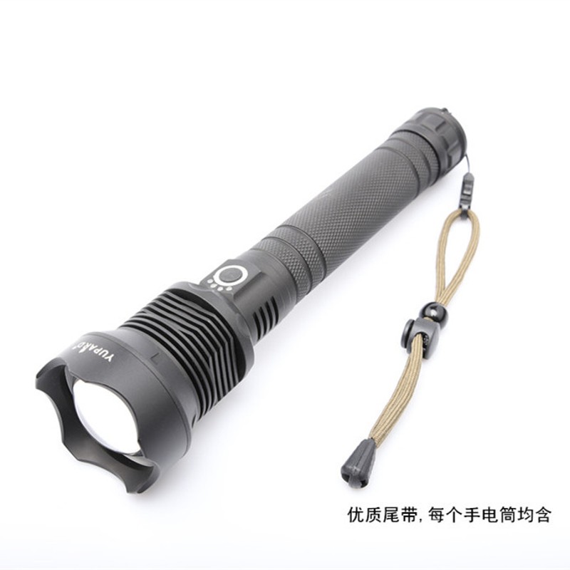 P70手电筒强光防水可充电变焦户外高亮远射灯5000户外大功率26650