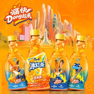 康师傅冻冻茶冰红茶味果冻456g*12瓶整箱疯狂动物城联名官方正品